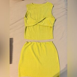 SHEIN Yellow Two-Piece Set